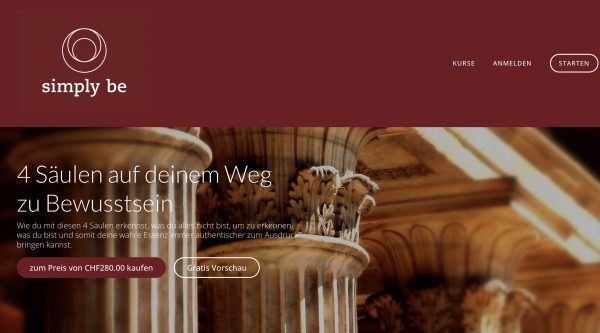 Online-Kurs 4 Säulen auf deinem Weg zu Bewusstsein